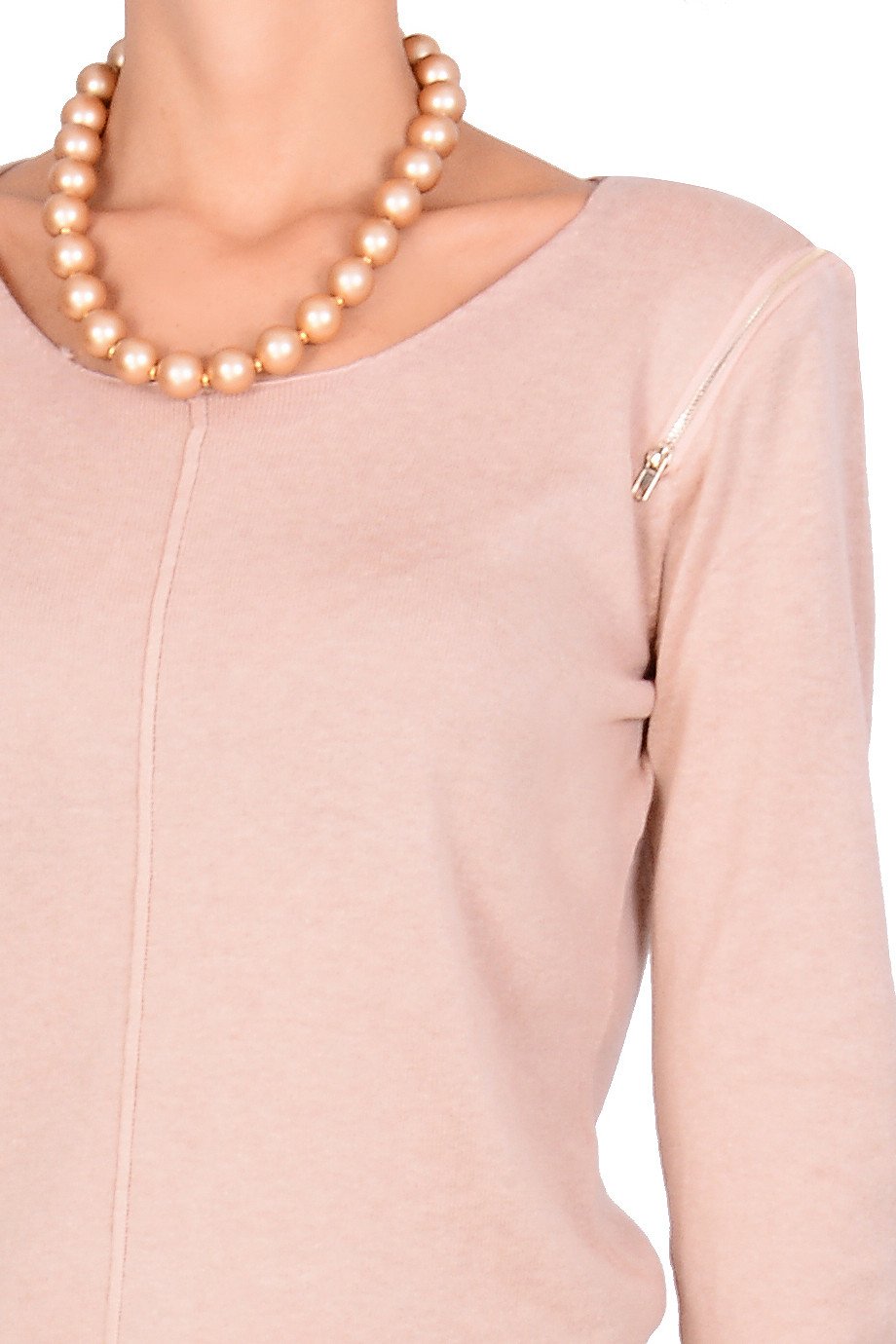 Σομόν Πουλόβερ με Κρύσταλλα | Γυναικεία Ρούχα - Πουλόβερ - Μπλούζες - Misty Interdee