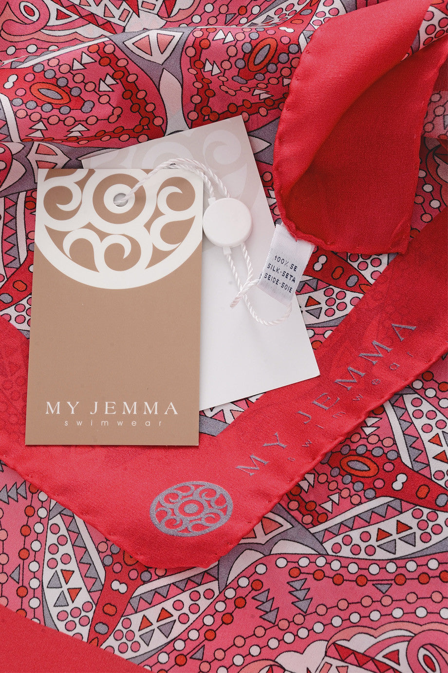 MANOLA Silk Multicolor Pareo Scarf