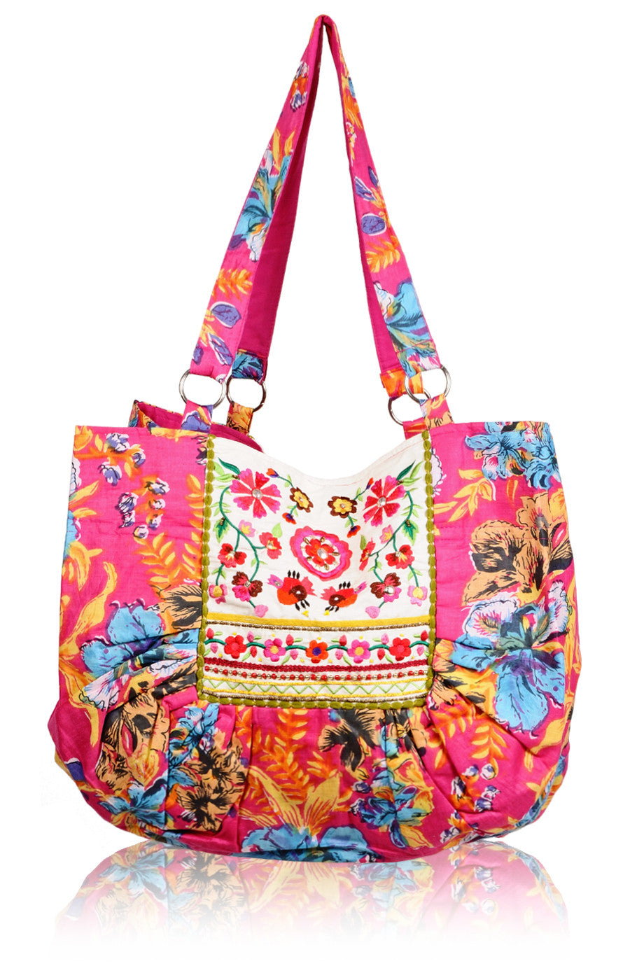 MANOUCHE Floral Fuchsia Bag