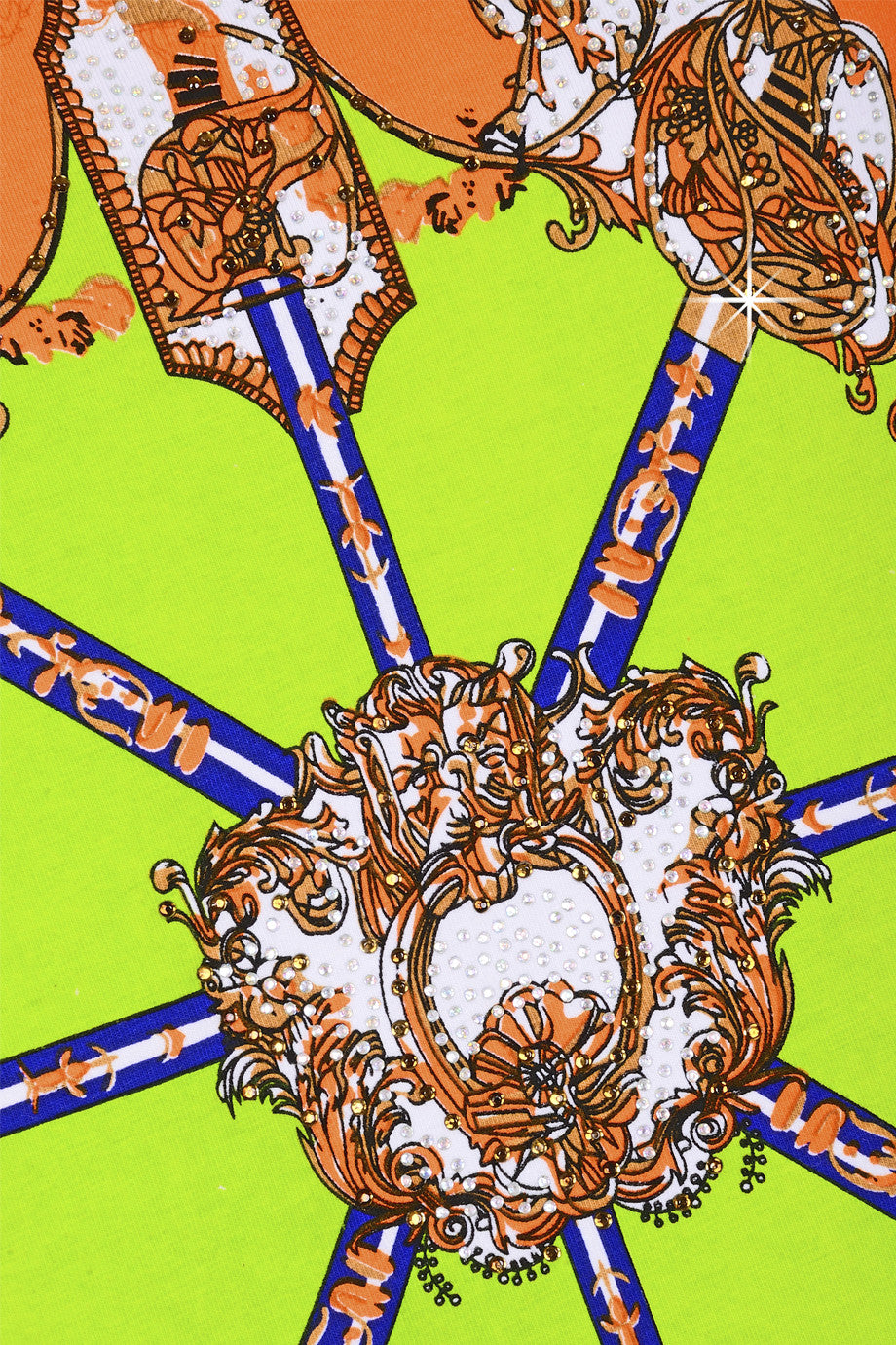 Άσπρο Πορτοκαλί Έθνικ Τοπ | Γυναικεία Ρούχα