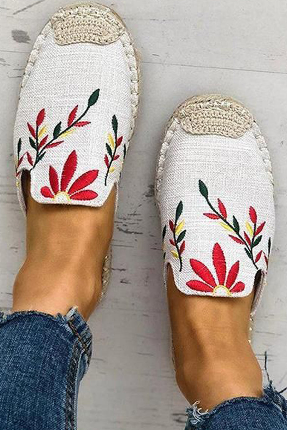 Carlotta Μπεζ Πολύχρωμες Εσπαντρίγιες με Κέντημα | Γυναικεία Παπούτσια - Εσπαντρίγιες