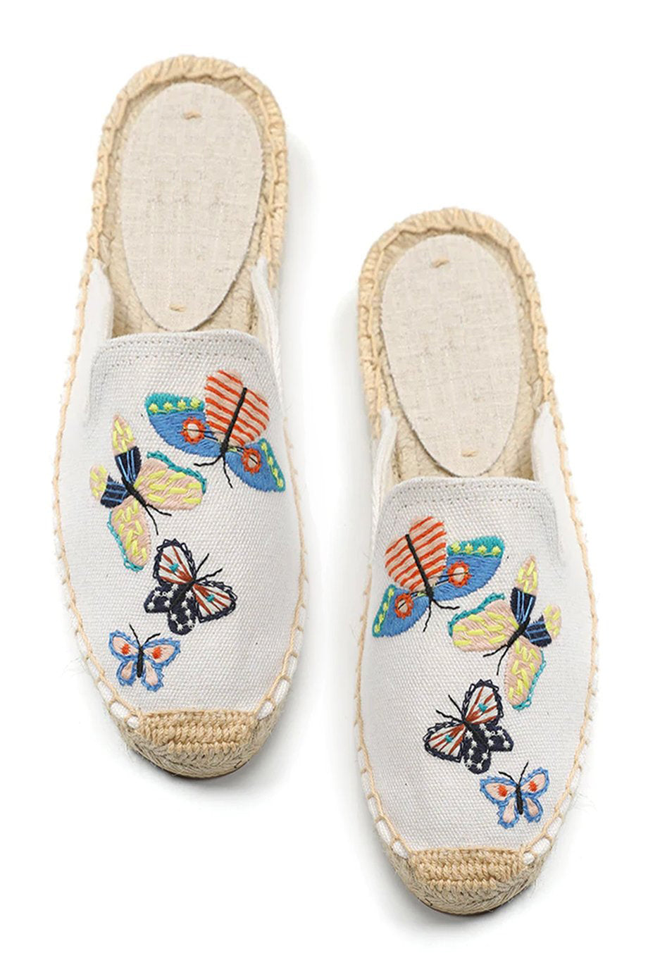 Darleen Εκρού Εσπαντρίγιες με Κέντημα | Γυναικεία Παπούτσια - Εσπαντρίγιες