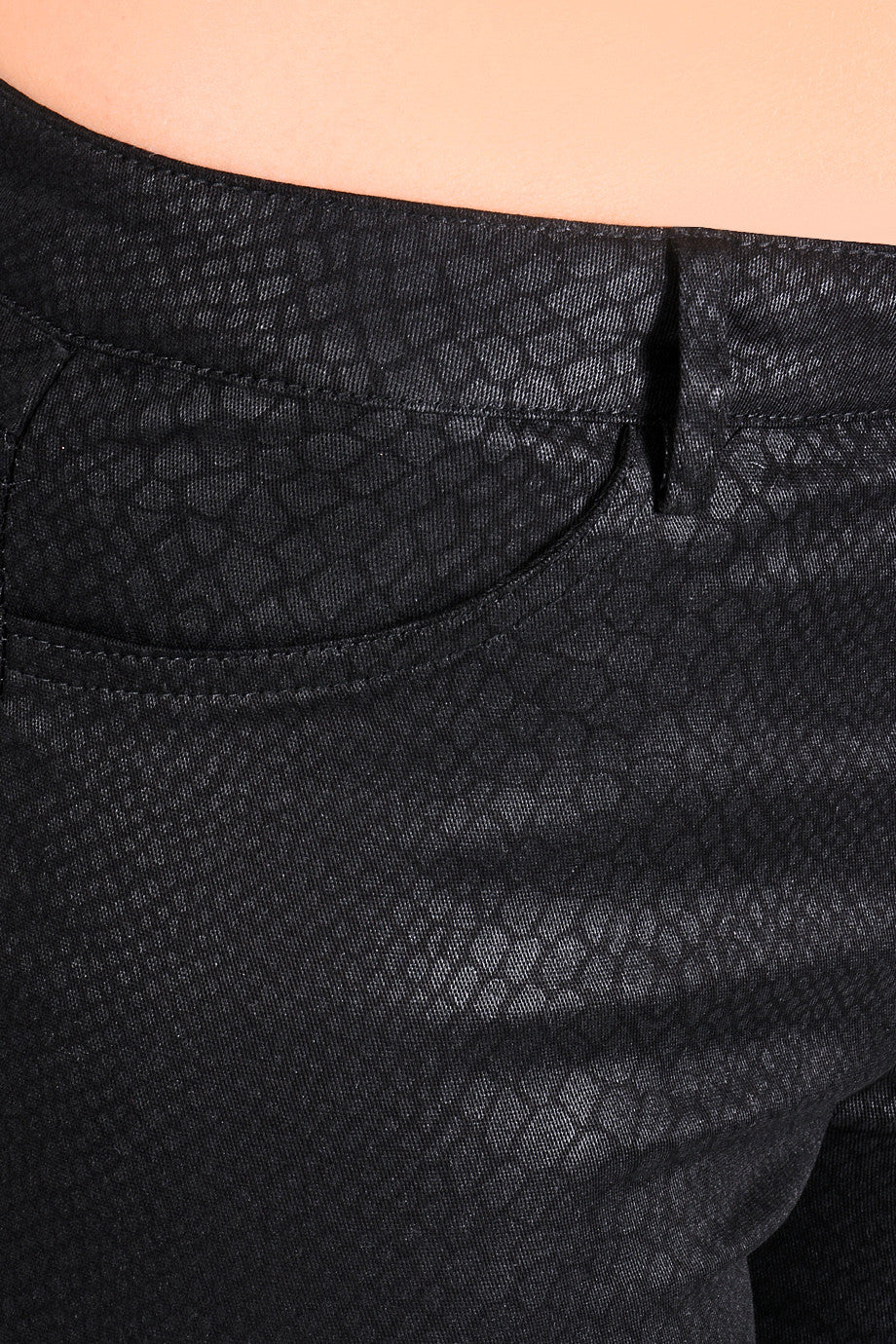 Μαύρο Παντελόνι με Snakeskin Τύπωμα | Γυναικεία Παντελόνια