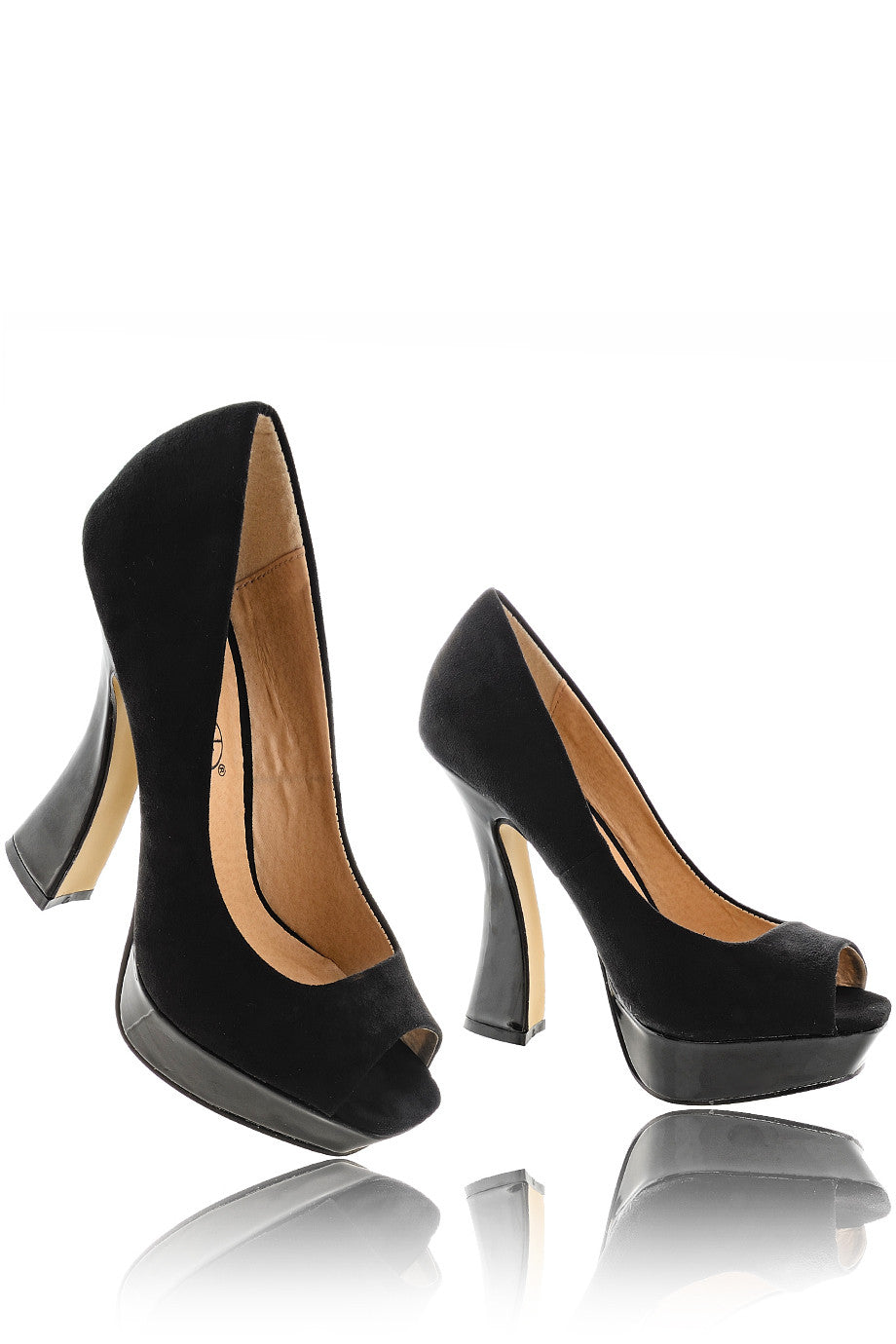 Μαύρες Peep Toe Γόβες | Γυναικεία Παπούτσια