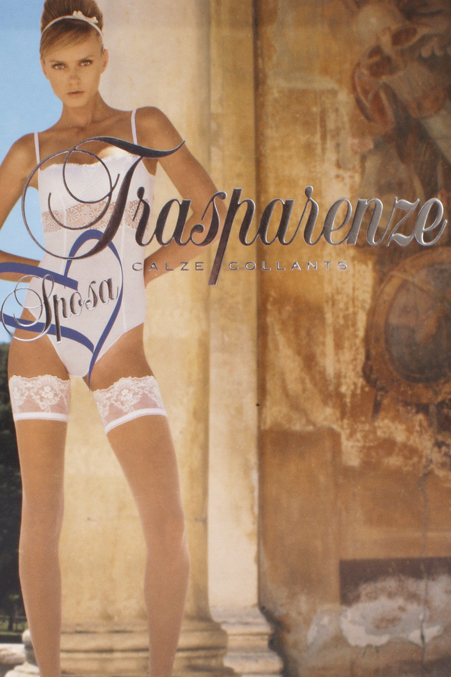 TRASPARENZE SPOSA PSICHE Νυφικές Ιβουάρ Καλτσοδέτες