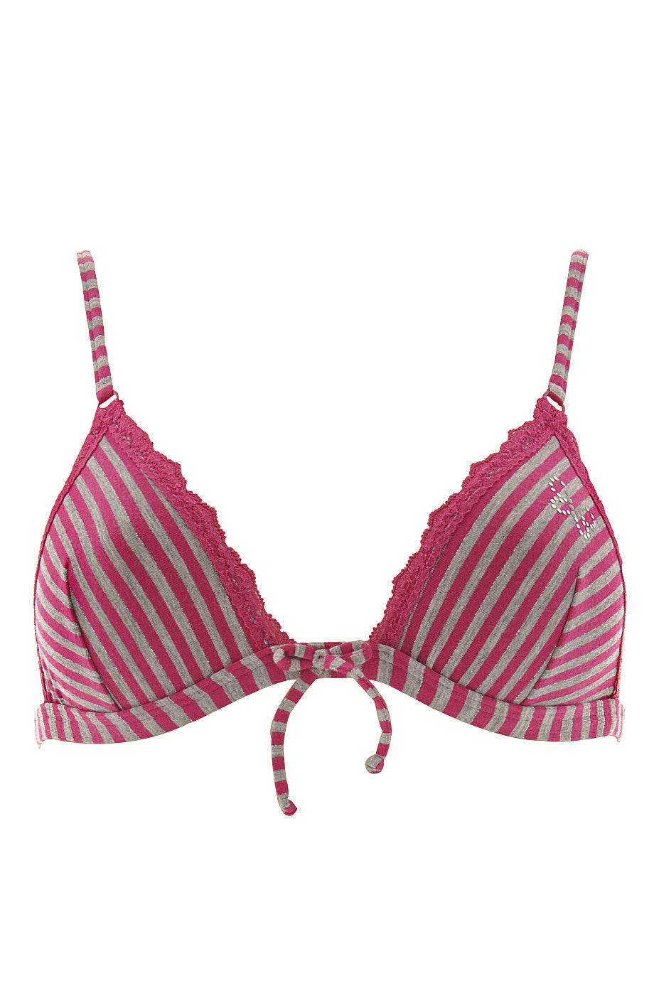 Φούξια Σουτιέν με Ασημένιες Ρίγες - Verdissima | Γυναικεία Εσώρουχα