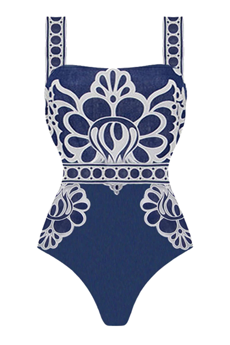 Blue Delilah Ολόσωμο Μαγιό και Φούστα Παρεό Σετ | Μαγιό - Ολόσωμα - Swimwear One Piece | Blue Delilah One-Piece Swimsuit with Pareo Skirt