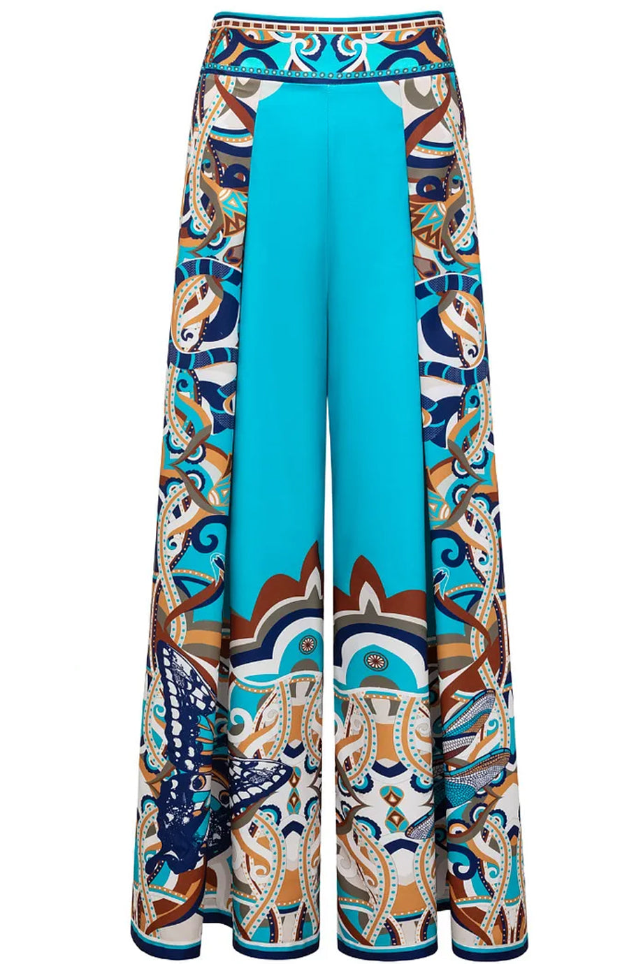 Irasmia Τιρκουάζ Ολόσωμο Μαγιό και Παντελόνα Παρεό Σετ | Μαγιό - Ολόσωμα - Swimwear One Piece | Irasmia Turquoise One-Piece Swimsuit with Pareo Trousers Set