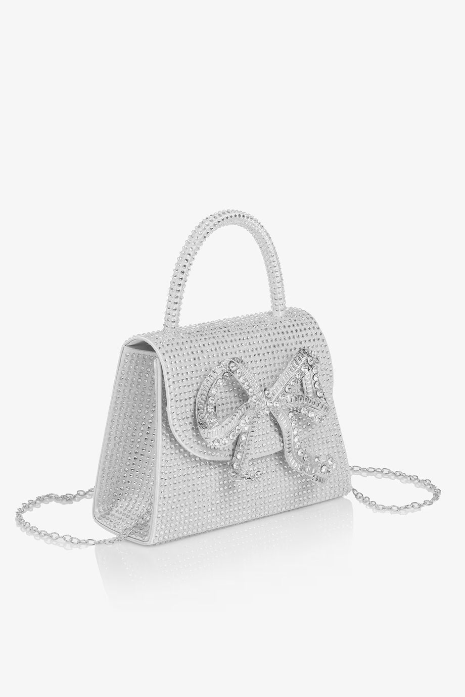Voila Βραδινό Τσαντάκι με Κρύσταλλα και Φιόγκο |Τσάντες - Βραδινά Τσαντάκια - Clutch | Voila Evening Bag Clutch with Crystals