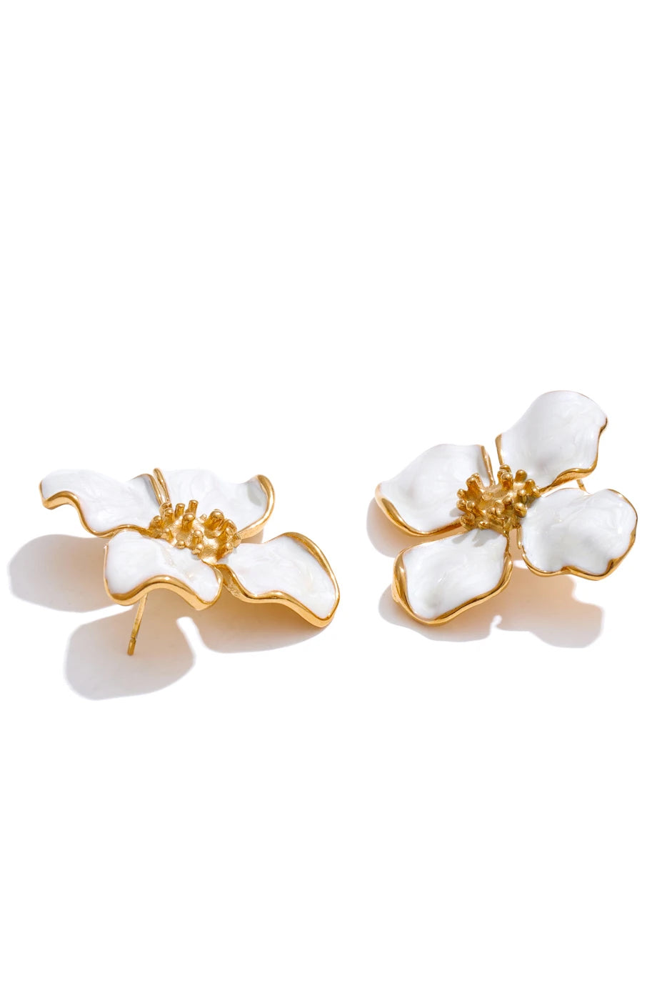 Fioralyne Σκουλαρίκια Λουλούδι με Σμάλτο | Κοσμήματα - Σκουλαρίκια - Jewelry Earrings | Fioralyne Flower Resin Earrings