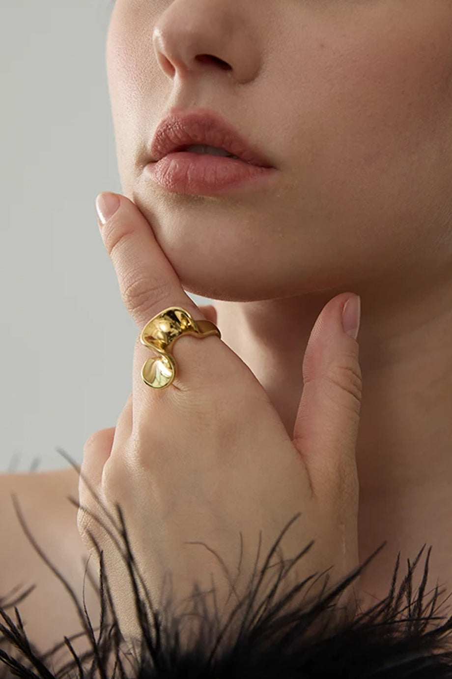 Arcelle Χρυσό Δαχτυλίδι | Κοσμήματα - Δαχτυλίδια - Jewelry Rings |  Arcelle Golden Sculptural Ring