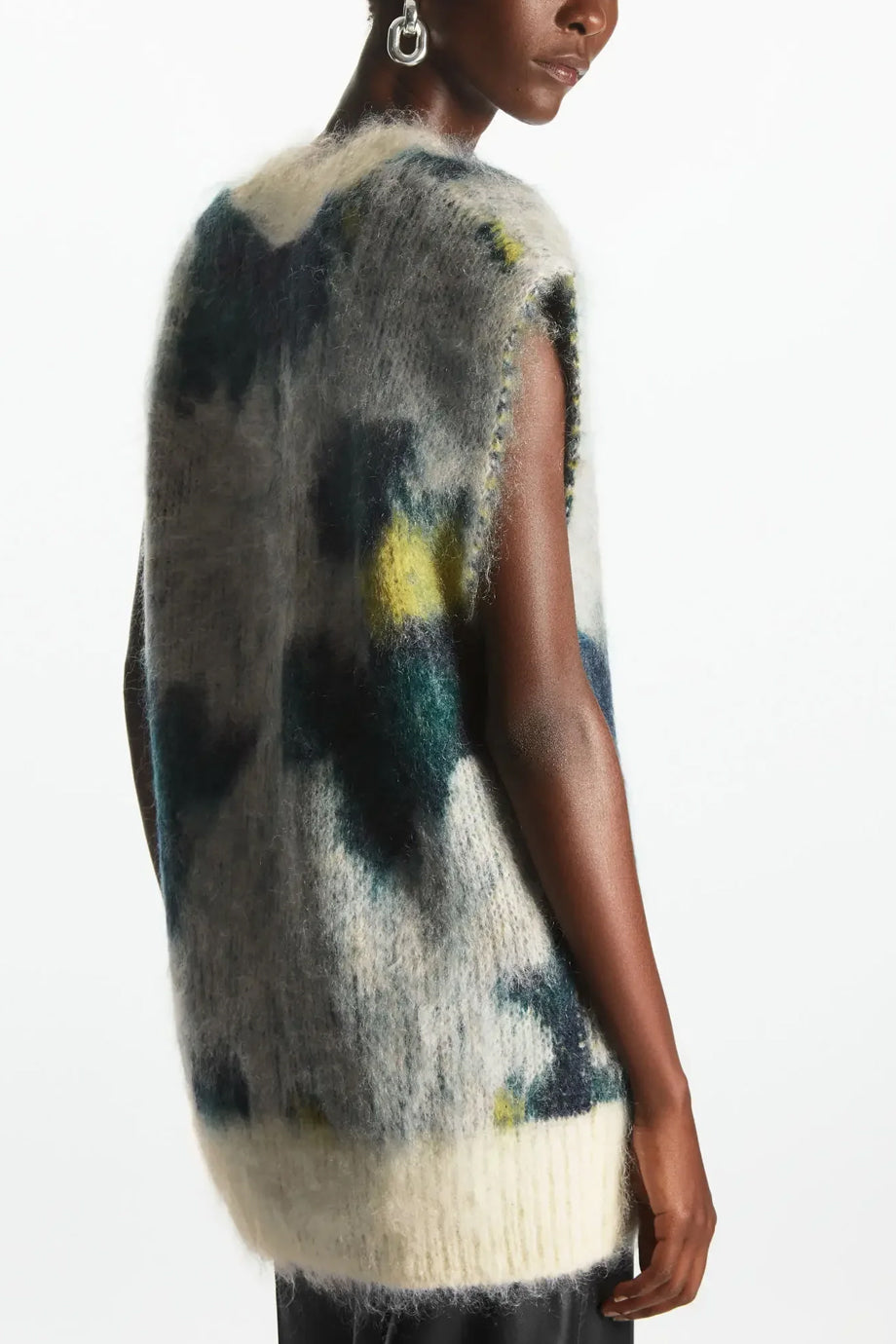 Theane Strickweste mit Blumenmuster