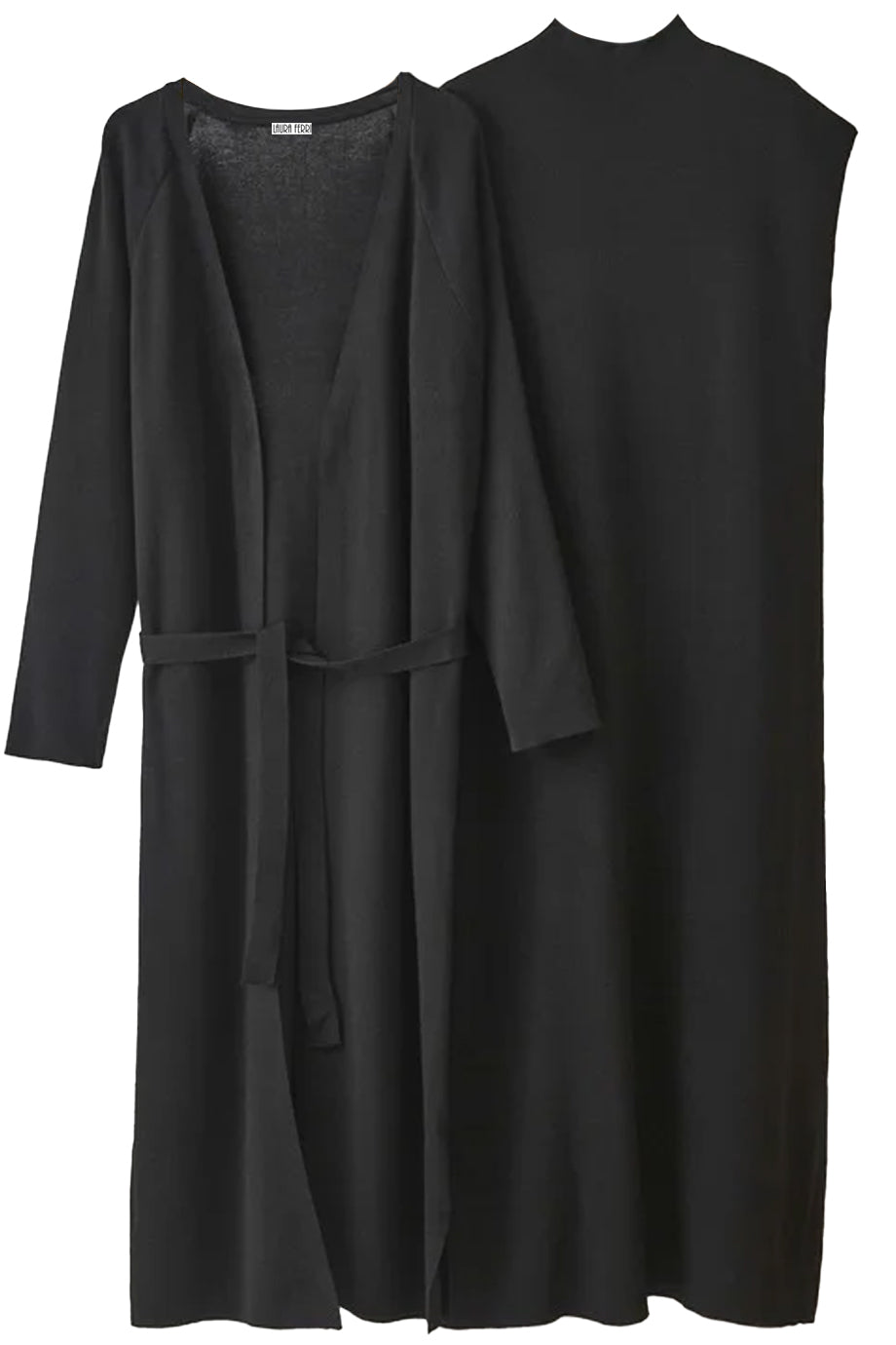 Clea Σετ με Αμάνικο Φόρεμα και Ζακέτα | Πλεκτά Σετ - Knit Sets | Clea Knit Set with Dress and Cardigan