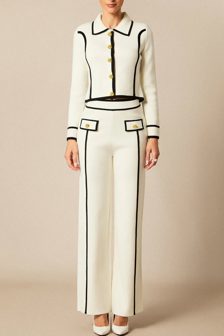 Vionne Knit Set with Top and Pants