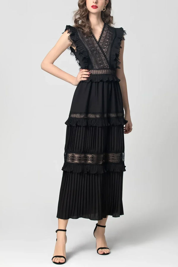 Crepie Black Long Dress