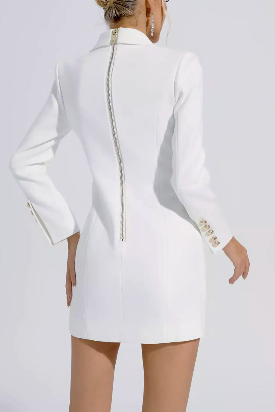 Ezia Λευκό Φόρεμα Σακάκι | Φορέματα - Dresses | Ezia White Blazer Dress