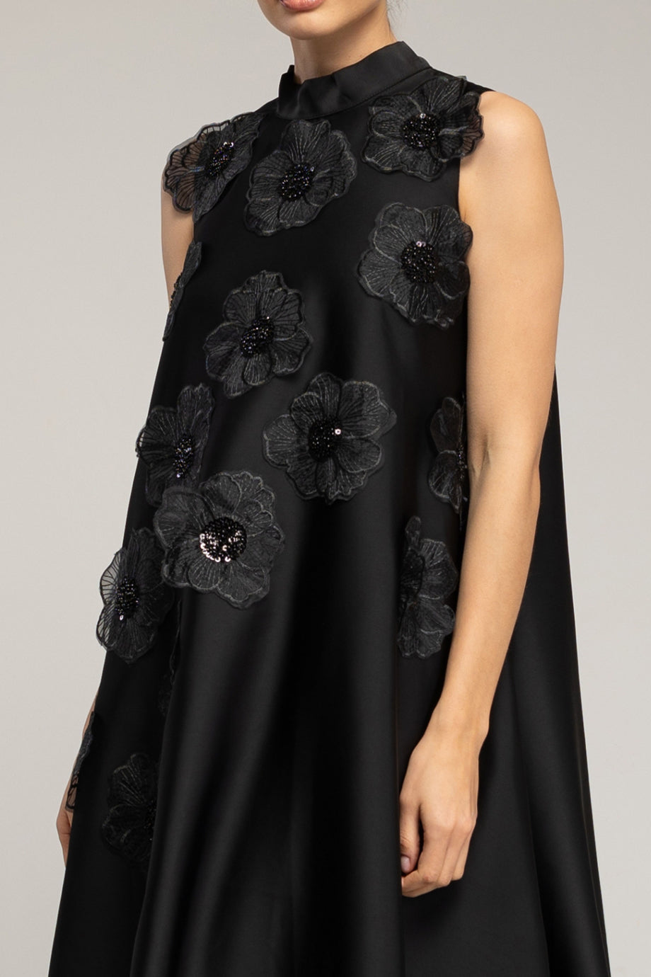 Calissea Βραδινό Μίντι Φόρεμα με Απλικέ Λουλούδια | Γυναικεία Φορέματα - dresses| Calissea Midi Evening Dress with Floral Appliqués