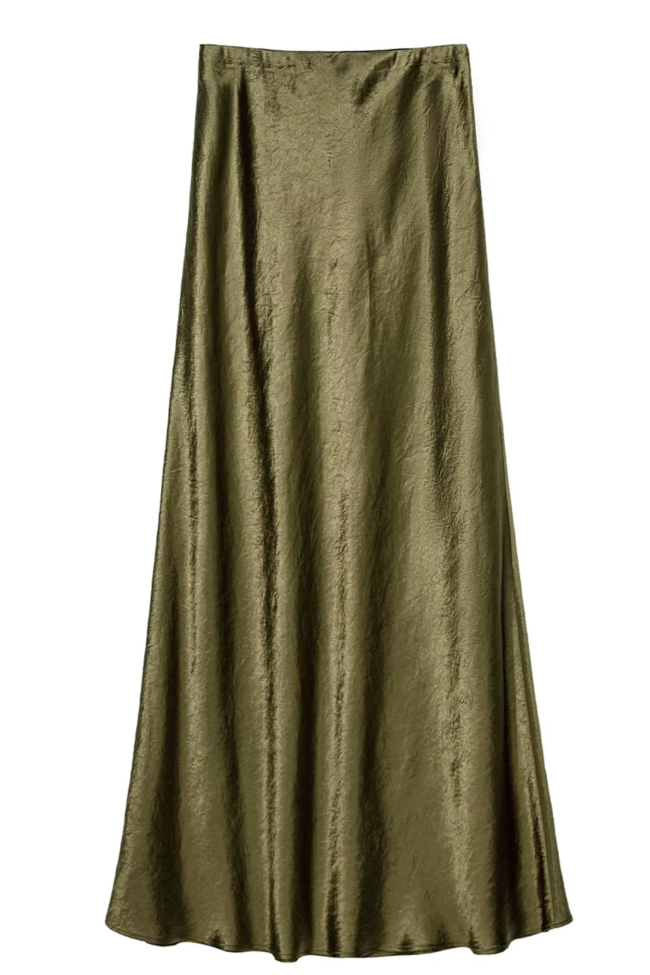 Charm Λαδί Σατέν Φούστα | Φούστες Skirts | Charm Olive Satin Skirt