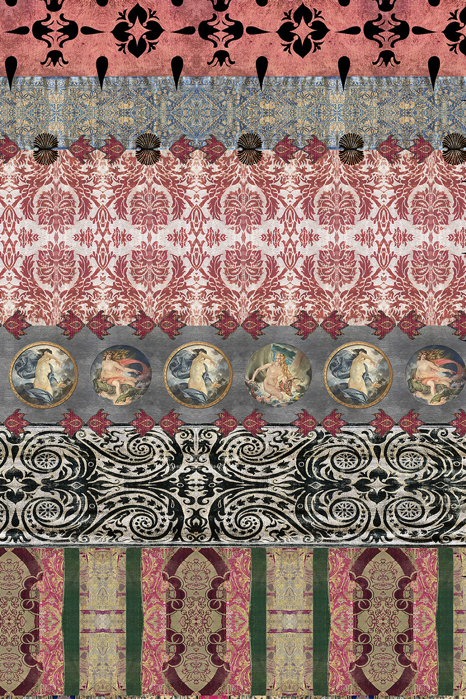 Fort Πολύχρωμο Εμπριμέ Φουλάρι F-FORT - Alexandra Tsoukala | Φουλάρια Scarves | Fort Multicolor Printed Silk Scarf F-FORT