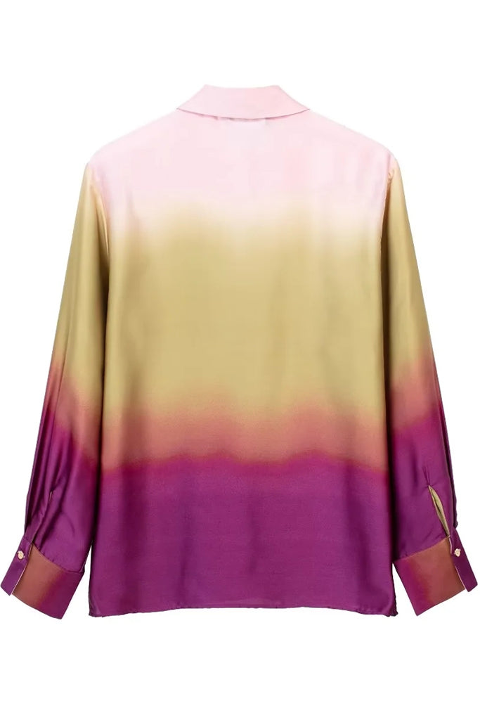 Lainey Multicolor Gradient Satin Shirt