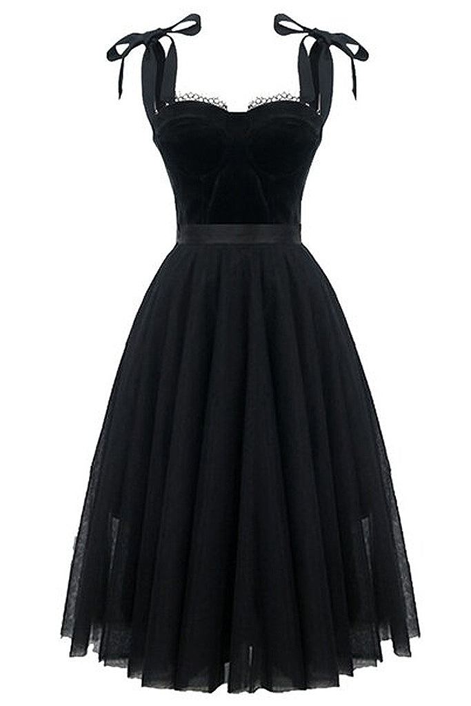 Piera Μαύρο Φόρεμα με Τούλι | Γυναικεία Ρούχα - Φορέματα - Βραδινά