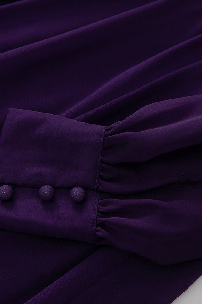 Jemily Μωβ Βραδινό Μακρύ Φόρεμα με Κέντημα| Γυναικεία Ρούχα - Φορέματα - Βραδινά Jemily Purple Evening Dress with Embroidery