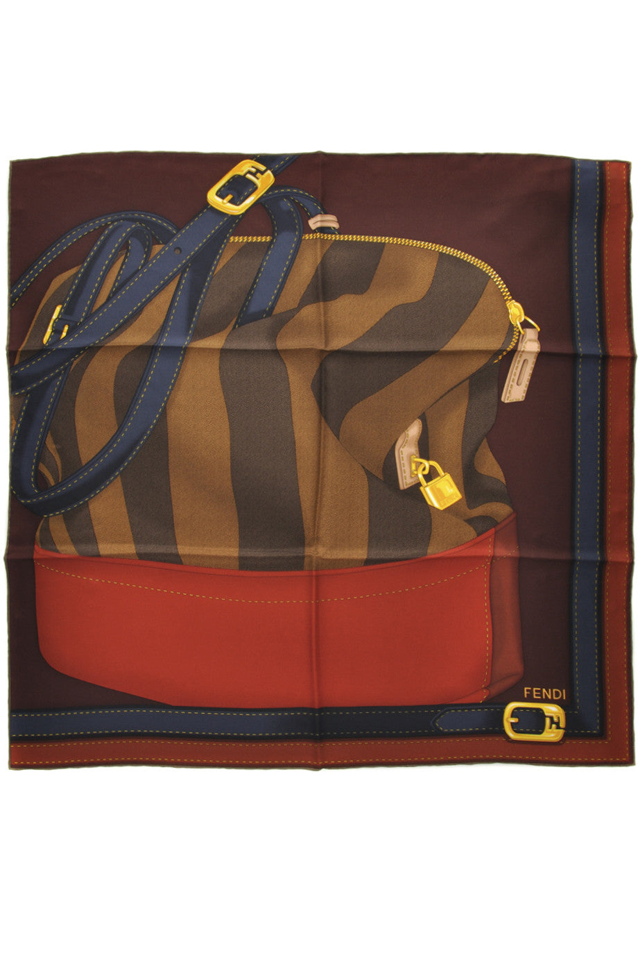 FENDI TWO BAGS Μπορτώ Μεταξωτό Φουλάρι | Φουλάρια - Silk Scarves | Two Bags Silk Scarf